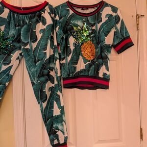 Two Piece Women's Jogger Style Set With Matching It Rings